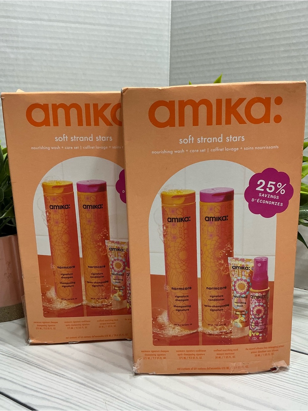 Amika Soft Strand Stars Hair Care Set - 2 Sets - New